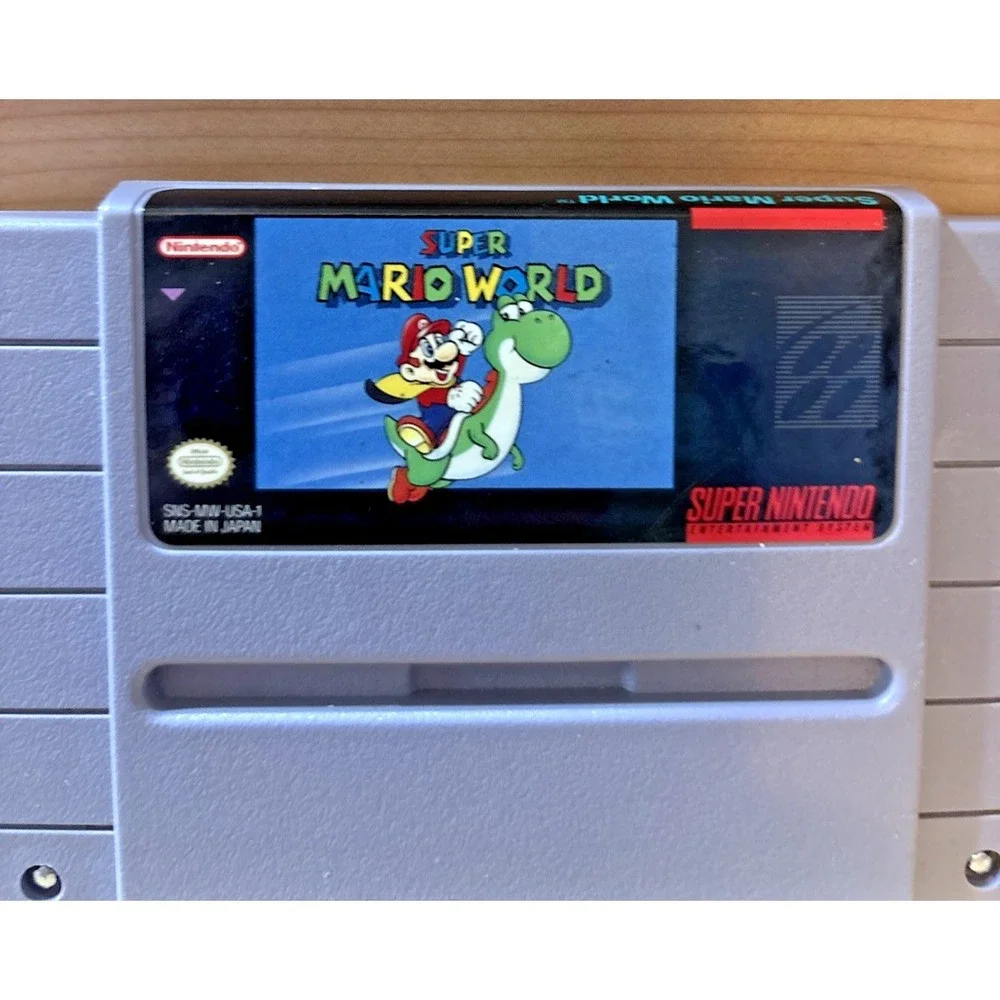 Super Nintendo SNES Super Mario World Authentic Game Cartridge Tested Works - Picture 2 of 4